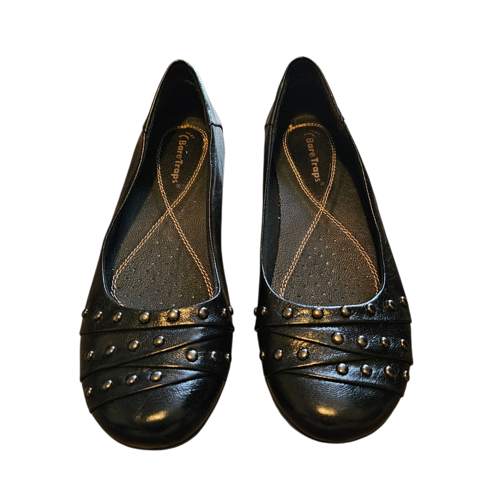 Bare Traps Black Karine Studded Slip-On Ballet Flats Size 6.5